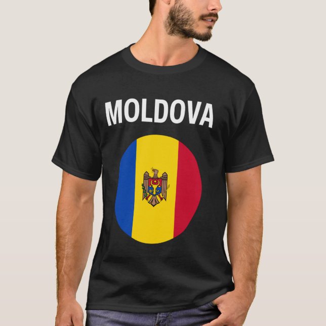 Moldova-Flagge Modern T-Shirt (Vorderseite)