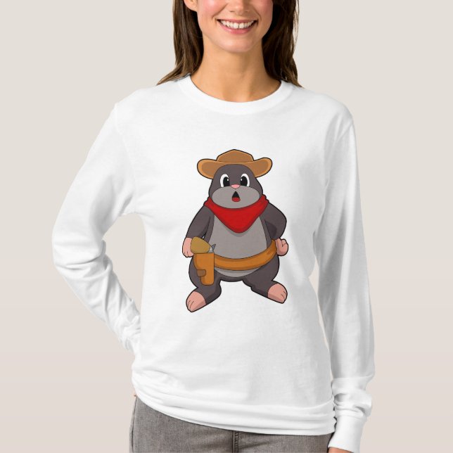 Mole als Cowboy T-Shirt (Vorderseite)