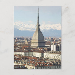 Mole Antonelliana in Turin Italien von der Hügel a Postkarte
