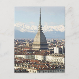 Mole Antonelliana in Turin Italien von der Hügel a Postkarte