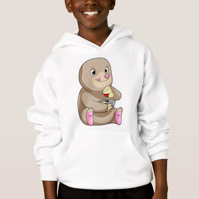 Mole as Gamer mit Joystick Hoodie (Vorderseite)