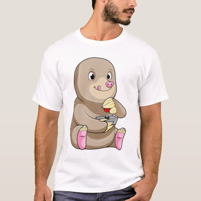 Mole as Gamer mit Joystick T-Shirt (Vorderseite)
