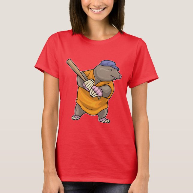 Mole Baseball Baseball T-Shirt (Vorderseite)