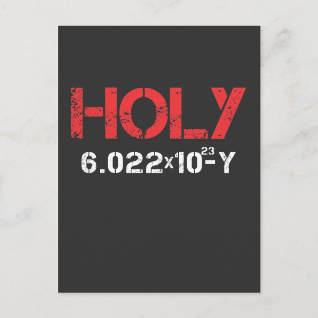 Mole Carbon Chemistry Holy Moley Avogadro Science Postkarte (Vorderseite)