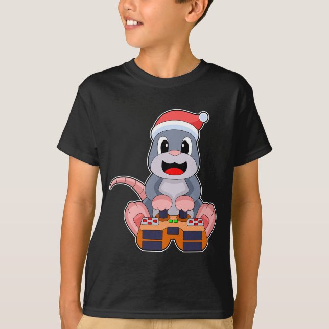 Mole Christmas Gamer T-Shirt (Vorderseite)