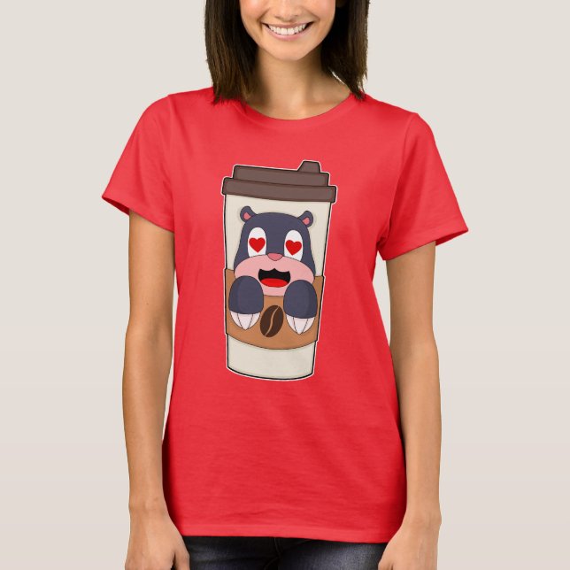 Mole Coffee to go T-Shirt (Vorderseite)