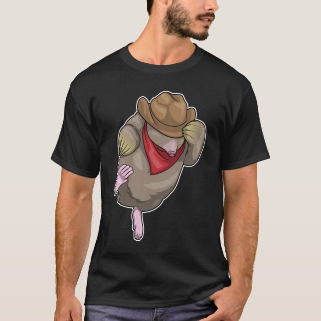 Mole Cowboy Cowboy-Hut T-Shirt (Vorderseite)