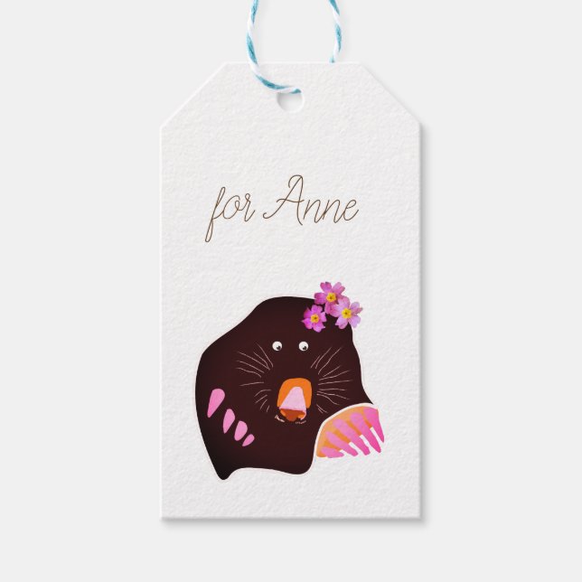 Mole Custom Gift Tags Geschenkanhänger (Vorderseite)