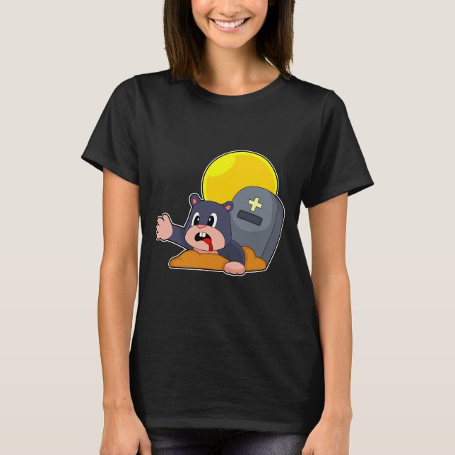 Mole Halloween Grave T-Shirt (Vorderseite)