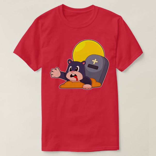 Mole Halloween Grave T-Shirt (Design vorne)