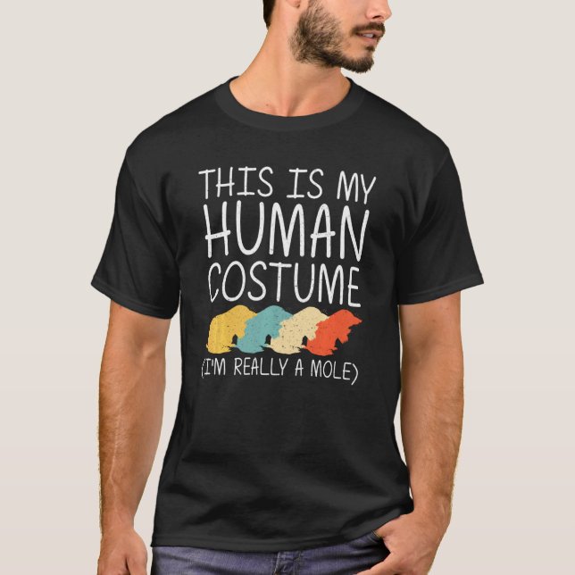 Mole Halloween Human Costume Insectivore Shrew Eas T-Shirt (Vorderseite)