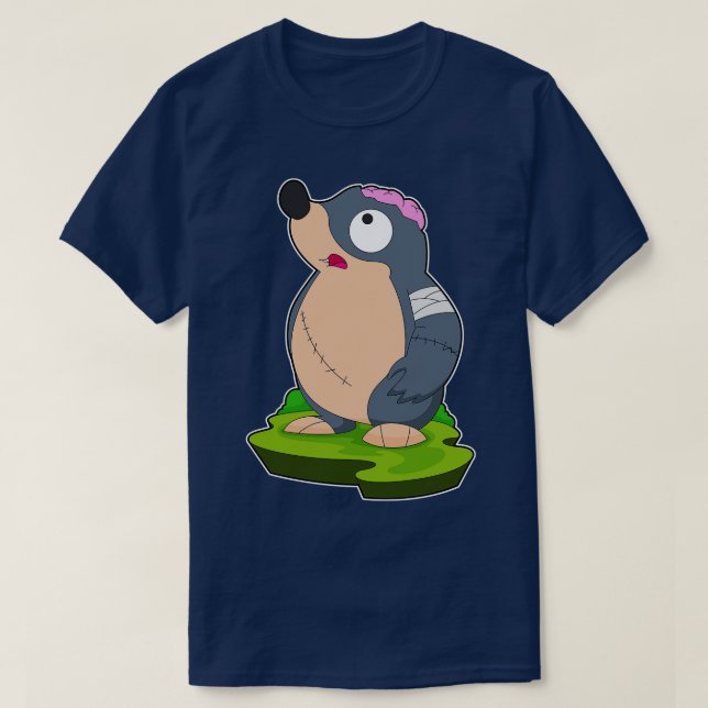 Mole Halloween Zombie T-Shirt (Design vorne)