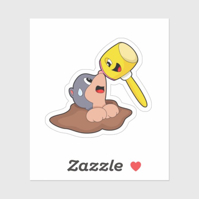 Mole Hammer Aufkleber (Blatt)