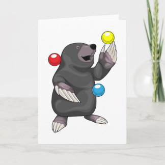 Mole Juggler Juggle Karte