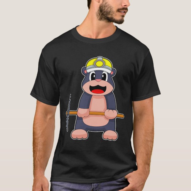Mole Miner Pickaxe Mining T-Shirt (Vorderseite)