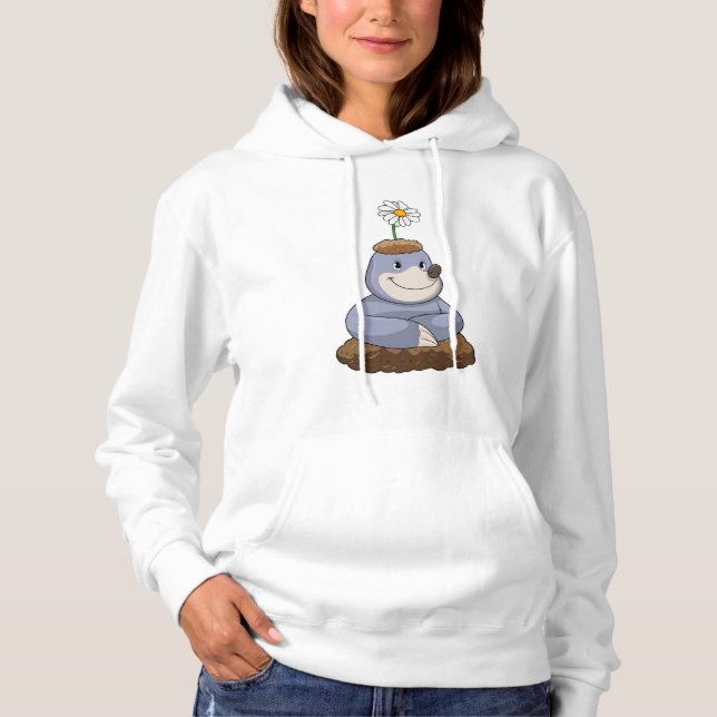 Mole mit Daisy-Blume Hoodie (Vorderseite)