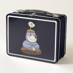 Mole mit Daisy-Blume Metall Brotdose