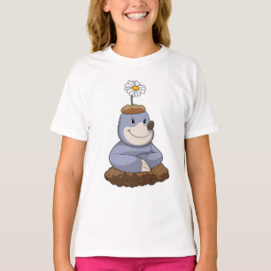 Mole mit Daisy-Blume T-Shirt
