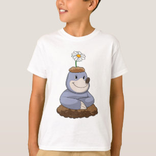 Mole mit Daisy-Blume T-Shirt