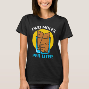 Mole mit Sternenhimmel, zwei Mole pro Liter Glas T-Shirt