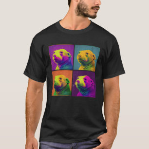 Mole Rat Pop Illustration Farbige Tierfrauen T-Shirt