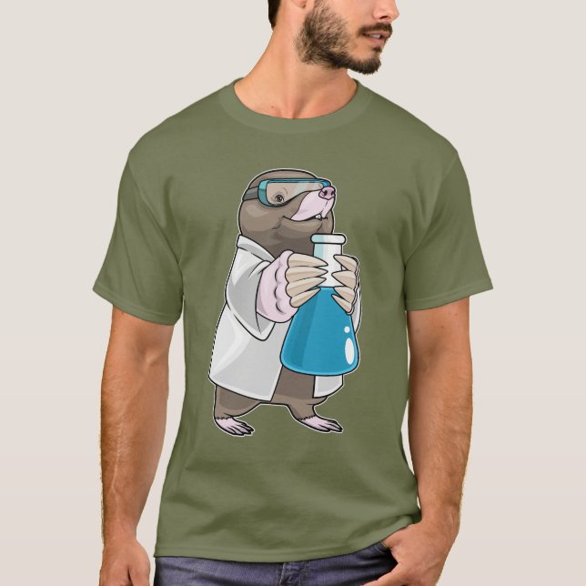 Mole Scientist Teströhre T-Shirt (Vorderseite)