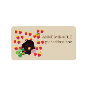 Mole Spring Strawberries Custom Shipping Labels Adressaufkleber