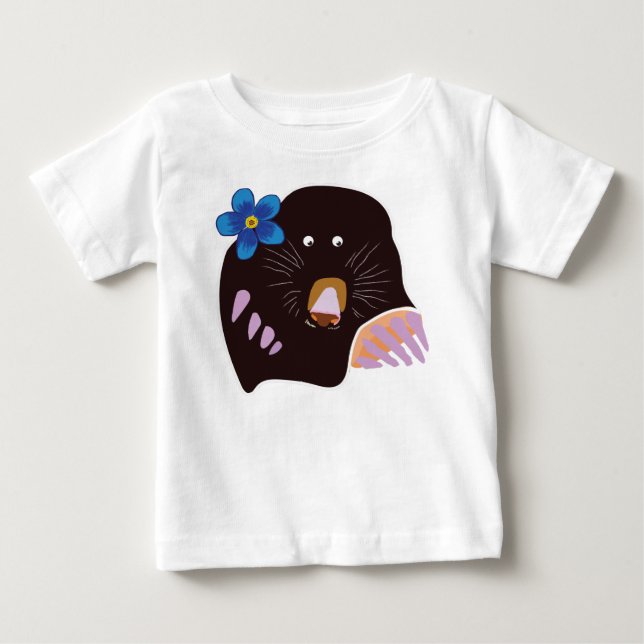 Mole Zeichne Baby Bodysuit T-shirt (Vorderseite)