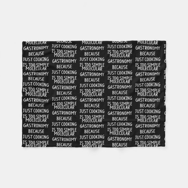 Molecular Gastronomy Kitchen Science Chemistry Fleecedecke (Vorderseite (Horizontal))