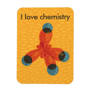 Molekül Art I Liebe Chemie Magnet