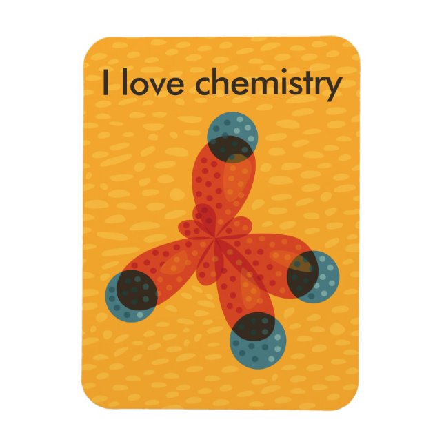 Molekül Art I Liebe Chemie Magnet (Vertikal)