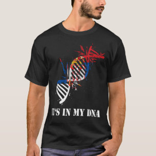 Molekül ist in meiner DNS serbische Flagge serbisc T-Shirt