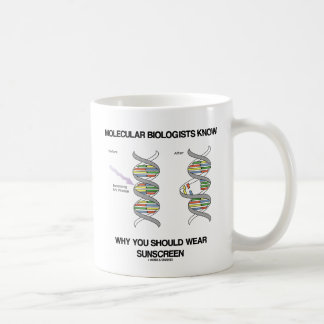 Molekularbiologen wissen, warum man Sonnenschutzmi Kaffeetasse