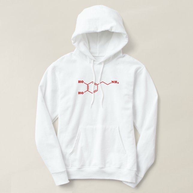Molekulare chemische Formel für Dopamin Hoodie (Design vorne)
