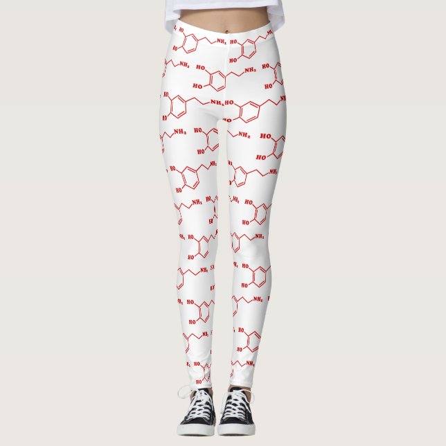 Molekulare chemische Formel für Dopamin Leggings (Vorderseite)