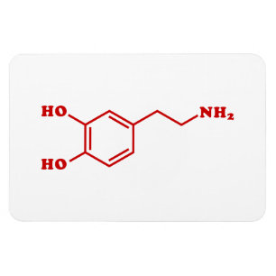 Molekulare chemische Formel für Dopamin Magnet