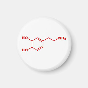 Molekulare chemische Formel für Dopamin Magnet