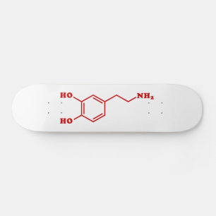 Molekulare chemische Formel für Dopamin Skateboard