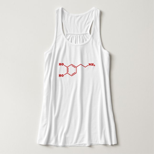 Molekulare chemische Formel für Dopamin Tank Top (Design Vorderseite)