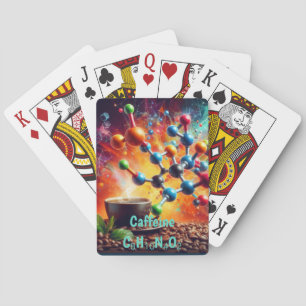 Molekulare Koffeinstruktur - Art-Kaffee der Wissen Spielkarten