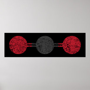 Molekulare Struktur für Kohlendioxid Poster