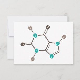 molekulares Koffein der Kaffeebohnen Einladung
