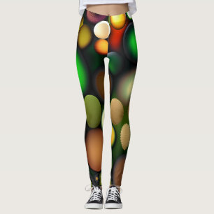Molekülkreise Regenbogenmuster Leggings