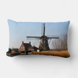 Molens in Nederlands landschap. Lendenkissen