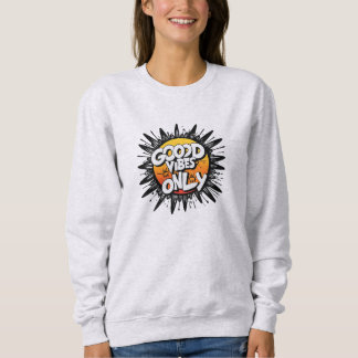 Moletom Básico Feminino Good Vibes Only Sweatshirt