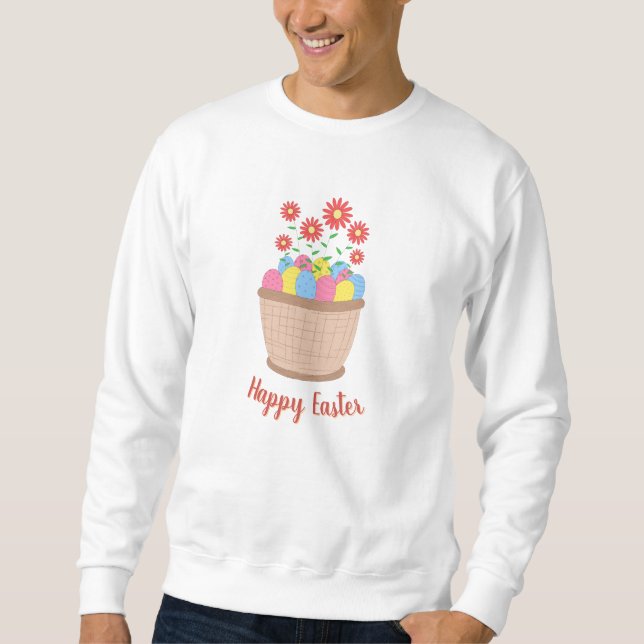 Moletom masculino de Páscoa (Happy Easter) Sweatshirt (Vorderseite)