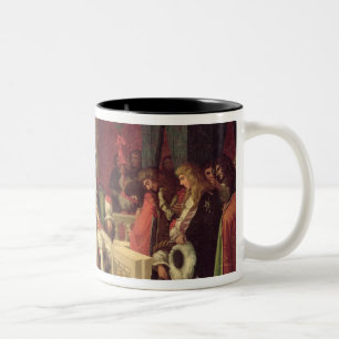 Moliere, das mit Louis XIV 1857 speist Zweifarbige Tasse