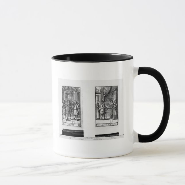 Moliere, Frontispiz für 'das Miser Tasse (Rechts)