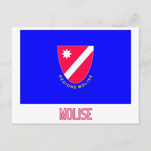 Molise-Flag mit Namen Postkarte (Vorderseite)
