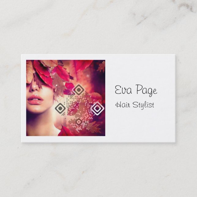 Mollige Code-Karte des Geschäfts-QR, 3,5" x 2,5", Visitenkarte (Vorderseite)